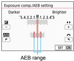 CANON EOS 800D - MENU Auto Exposure Bracketing - 5