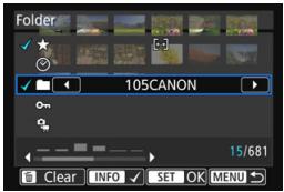 CANON EOS 800D - Select [Set image search conditions]. - 1