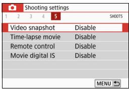 CANON EOS 800D - Setting the Video Snapshot Shooting Duration - 1