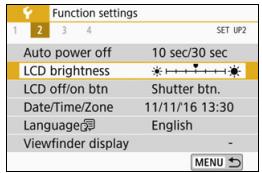 CANON EOS 800D - MENU Adjusting the LCD Monitor Brightness - 1