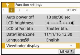 CANON EOS 800D - MENU Displaying the Electronic Level in the Viewfinder - 1