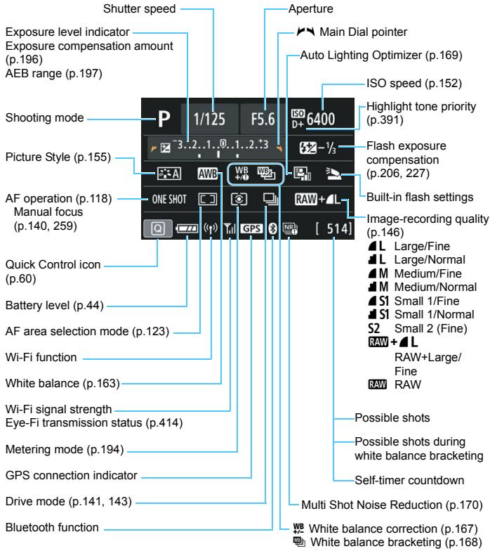 CANON EOS 800D - Quick Control Screen - 1
