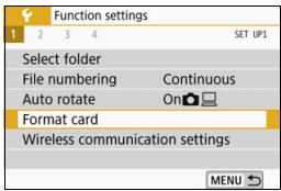 CANON EOS 800D - MENU Formatting the Card - 2