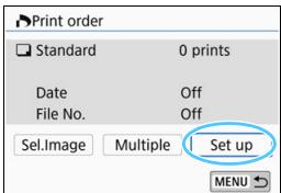 CANON EOS 800D - Select [Print order]. - 1