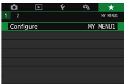 CANON EOS 800D - Registering Menu Items under the My Menu Tab(s) - 1