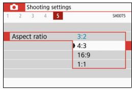 CANON EOS 800D - Select the aspect ratio. - 1