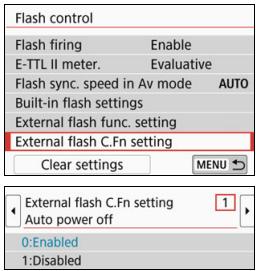 CANON EOS 800D - Setting the External Speedlite Custom Functions - 1
