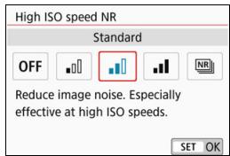CANON EOS 800D - Select [High ISO speed NR]. - 1