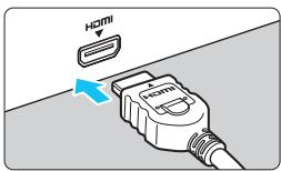 CANON EOS 800D - Connect the HDMI cable to the camera. - 1