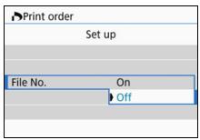 CANON EOS 800D - Set the options as desired. - 4