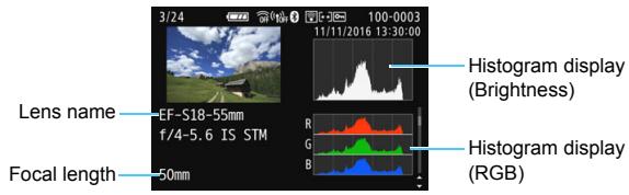 CANON EOS 800D - Lens / Histogram information - 1