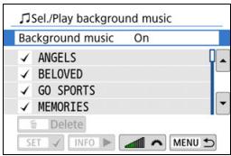 CANON EOS 800D - Selecting the Background Music - 1