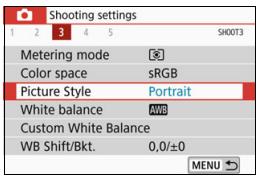 CANON EOS 800D - Select the setting. - 1