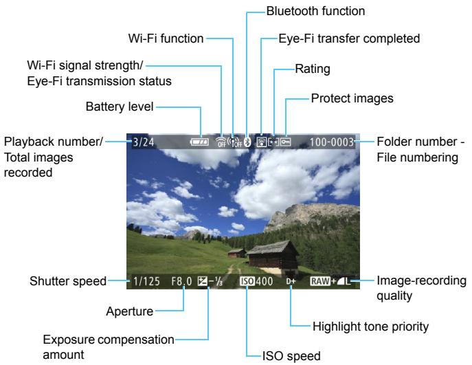 CANON EOS 800D - Basic information display - 1