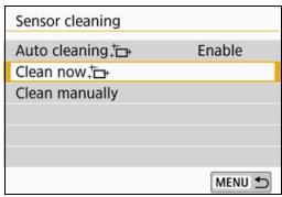 CANON EOS 800D - Select [Sensor cleaning]. - 1