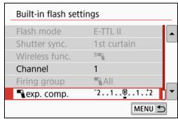 CANON EOS 800D - Flash Exposure Compensation - 1