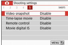 CANON EOS 800D - MENUMenu Function Settings - 3