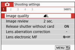 CANON EOS 800D - Display the menu screen. - 1