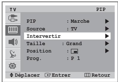 SAMSUNG CW-29Z418T - Sélection d'une source de signal pour la fonction PIP - 3