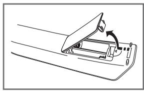 SAMSUNG CW-29Z418T - Insertion des piles dans la télécommande - 1