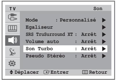 SAMSUNG CW-29Z418T - Réglage des paramètres du son (en fonction du modulo) - 5