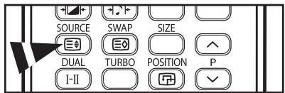 SAMSUNG CW-29Z418T - Sélection d'une source de signal pour la fonction PIP - 2