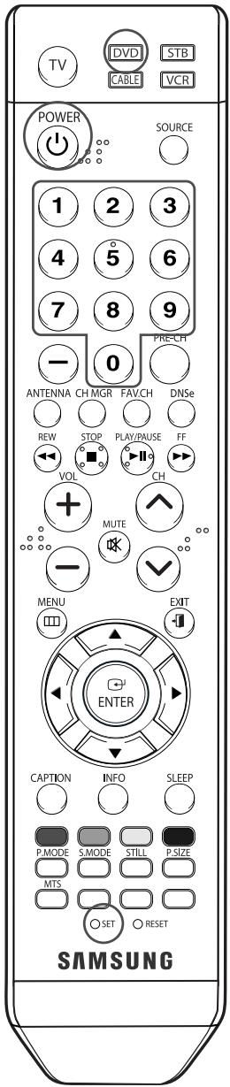 SAMSUNG HL-S4265W - Configuration de la télécommande pour faire fonctionner votre cablosélecteur - 1