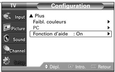 SAMSUNG HL-S4265W - Réglage des fonctions d'aide - 3