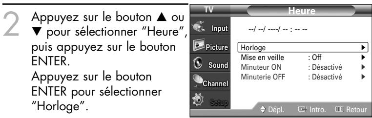 SAMSUNG HL-S4265W - Option 1: Réglage manuel de l'horloge - 2
