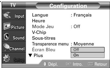 SAMSUNG HL-S4265W - Réglage du mode écran bleu - 4