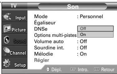 SAMSUNG HL-S4265W - Configuration de la technologie DNSe (Digital Natural Sound engine) - 4