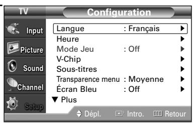 SAMSUNG HL-S4265W - Sélection de la langue des menus - 2