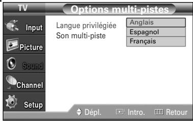 SAMSUNG HL-S4265W - Sélection d'une bande son à canaux multiples (MTS) Digital - 4