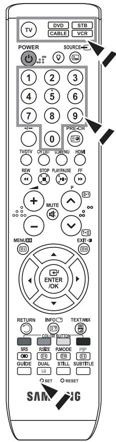 SAMSUNG LE-26R86BD - Réglage de la télécommande - 1