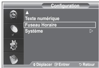 SAMSUNG LE-26R86BD - Sélection du fuseau horaire où vous vous trouvez. - 1
