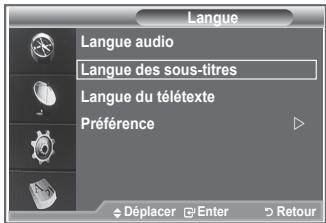 SAMSUNG LE-26R86BD - Affiche les informations relatives à la langue pour le flot d'entrée. - 2