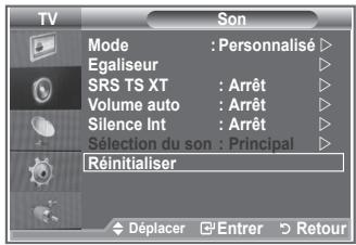 SAMSUNG LE-26R86BD - Reinitialisation des paramètres de son à leur valeur par défaut - 1