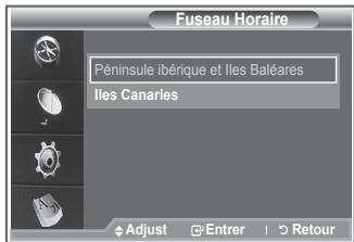 SAMSUNG LE-26R86BD - Sélection du fuseau horaire où vous vous trouvez. - 2
