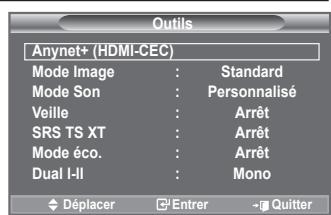 SAMSUNG LE40A550P1R - Utilisation du bouton TOOLS - 1