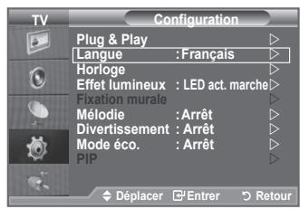SAMSUNG LE40A550P1R - Choix de la langue - 1