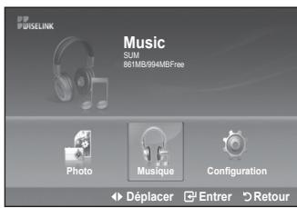SAMSUNG LE40A550P1R - Utilisation de la liste MP3 - 1