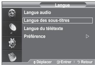 SAMSUNG LE52F96 - Affiche les informations relatives à la langue pour le flux d'entrée. - 2