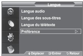 SAMSUNG LE52F96 - Affiche les informations relatives à la langue pour le flux d'entrée. - 4