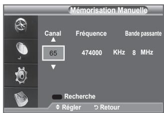 SAMSUNG LE52F96 - Mise à jour manuelle de la liste des chaînes - 1