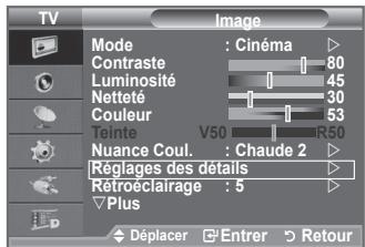 SAMSUNG LE52F96 - Réglages des détails de l'image - 1