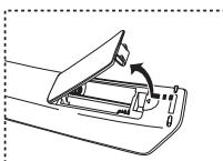 SAMSUNG LE52F96 - Insertion des piles dans la télécommande - 1