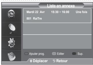 SAMSUNG LE52F96 - Utilisation de la liste réglée - 3