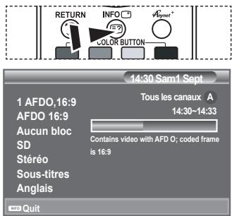 SAMSUNG LE52F96 - Affichage des informations relatives aux programmes - 1