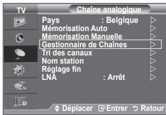 SAMSUNG LE52F96 - A l'aide de la fonction gestionnaire de chaines, vous pouvez aisément verrouiller ou ajouter des canaux. - 1