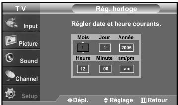 SAMSUNG LN-S2641D - Régler l'horloge - 7